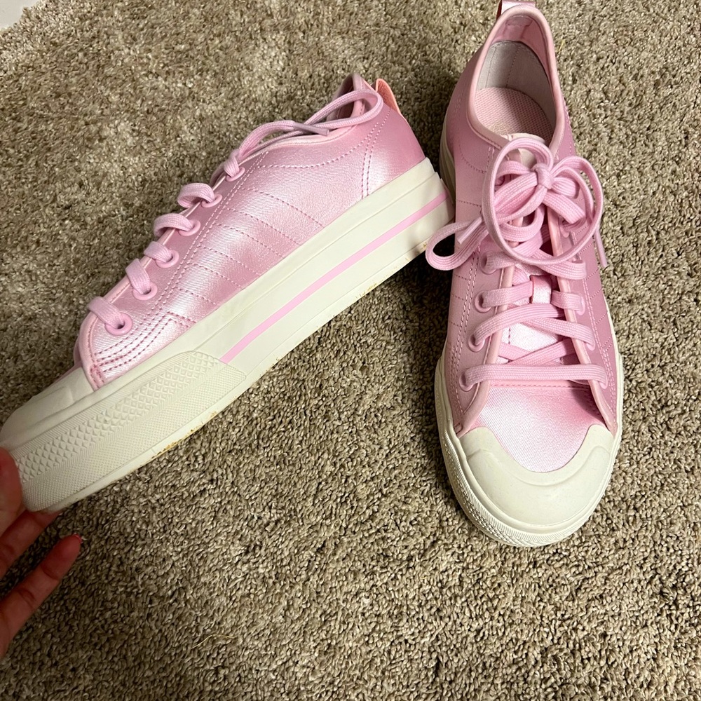 Almost new Adidas Nizza Platform.